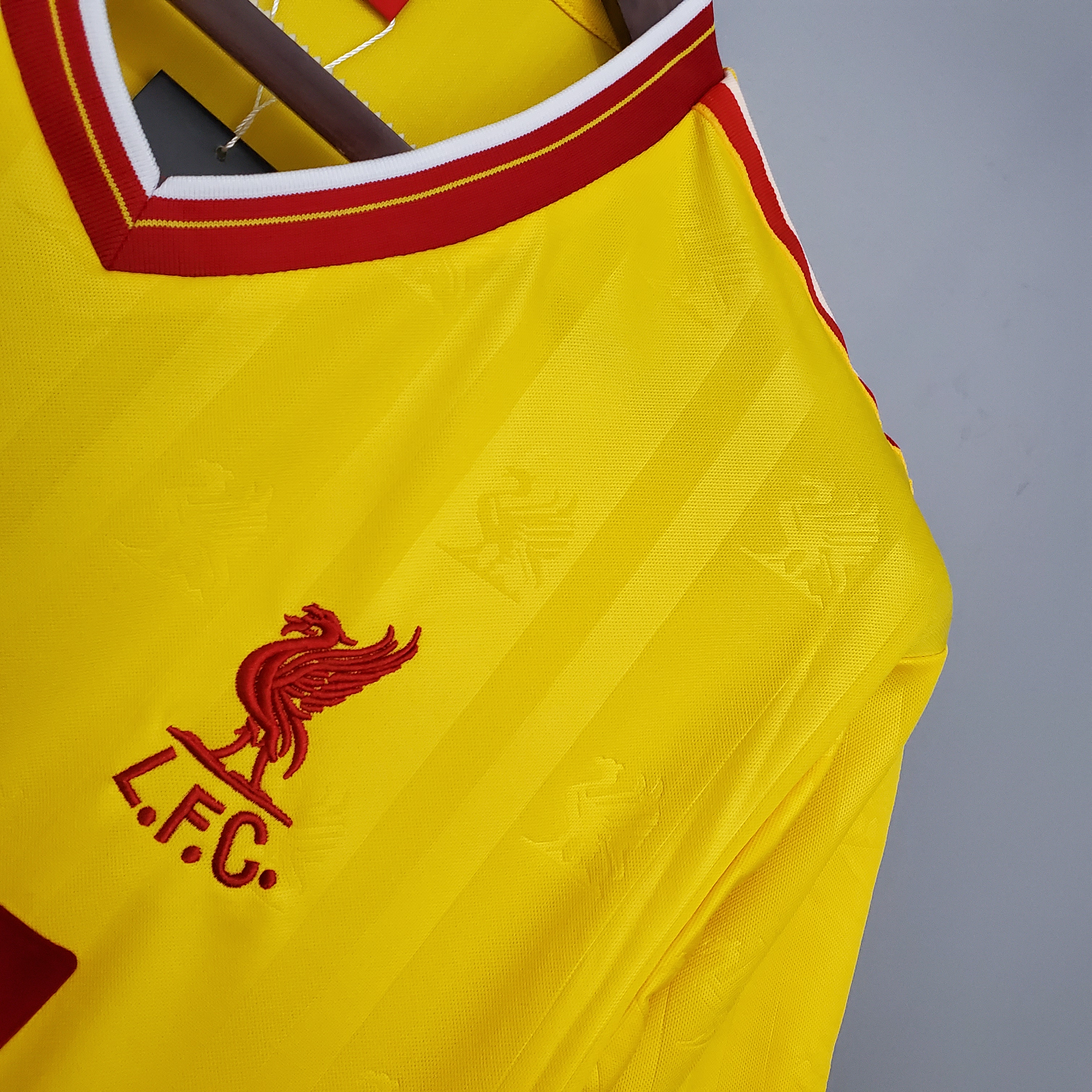 Retro 85/86 Liverpool away yellow Soccer Jersey