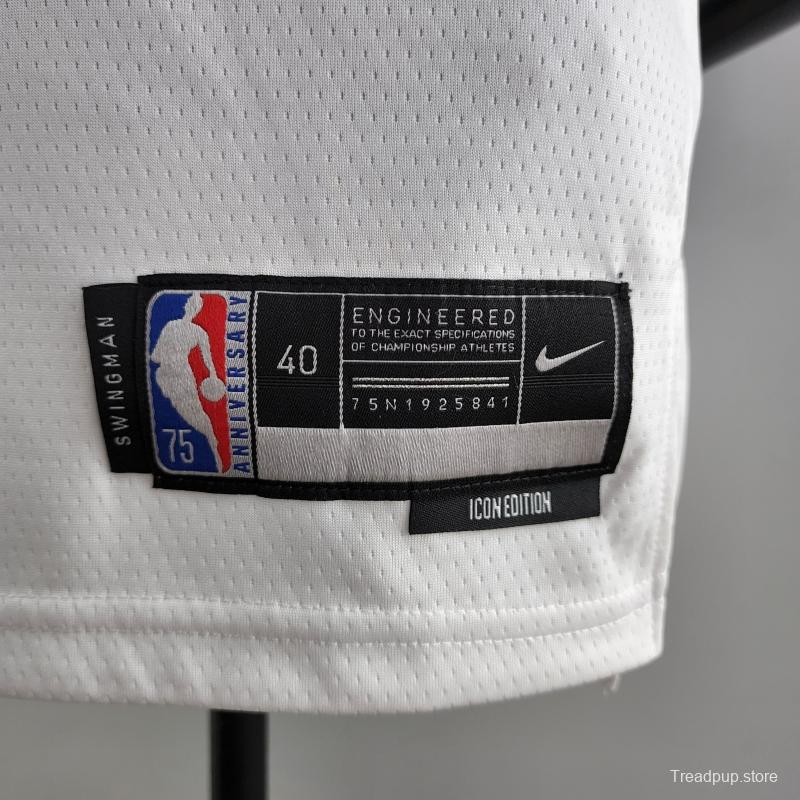 75th Anniversary IRVING #2 Los Angeles Lakers White NBA Jersey