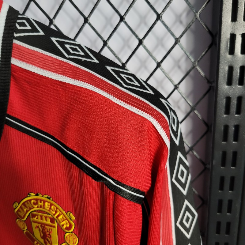 Retro Long Sleeve 98/99 Manchester United Home Jersey