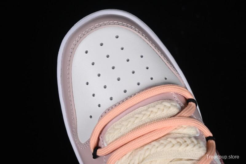 Nike Court Borough Low-Top Slip-Resistant Skate Shoes with Custom Rose Pink Hand-Painted Design - DQ5979-100