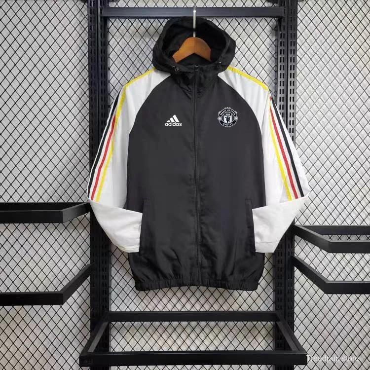 24/25 Manchester United Black/White Windbreaker
