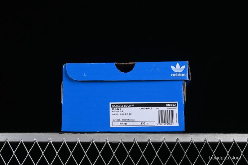 Adidas Originals Gazelle Bold IE0429 Low-Top Sneakers with Thick Sole for Casual Wear, Slip-Resistant and Durable