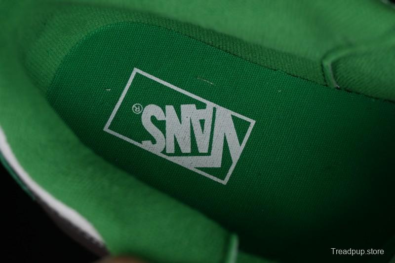 Vans Classics Knu Skool White Green Chunky Tongue Retro Sneakers - VN0009QCV0N