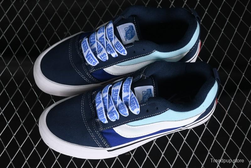 Vans Classics Knu Skool Patchwork Letter Lace-Up Chunky Tongue Platform Sneakers - VN0009QCBLK