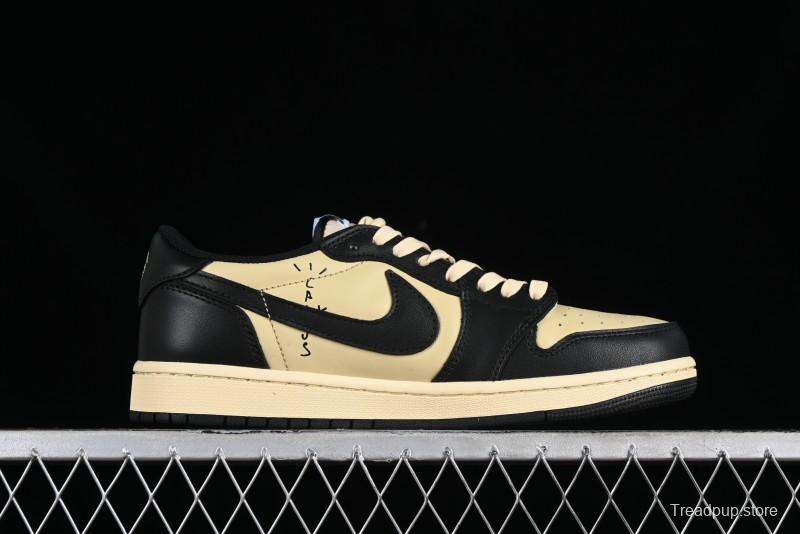 Nike Travis Scott x Air Jordan 1 Low OG AJ1 Reverse Swoosh Sneakers - DM7866-201