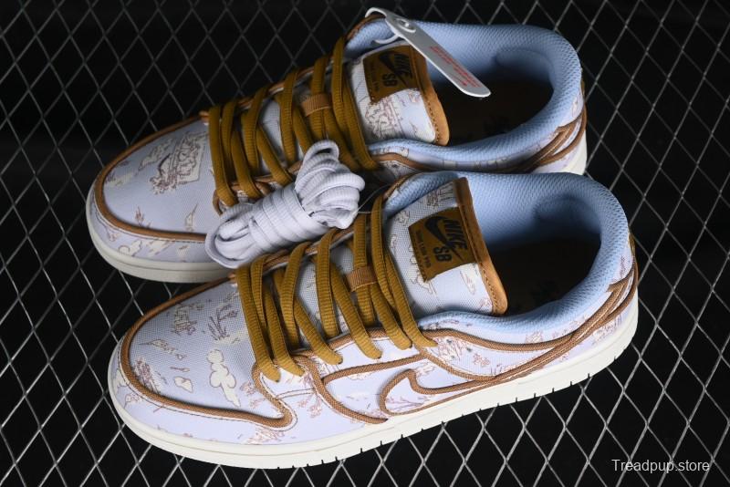 Nike SB Dunk Low Premium "Pastoral Print" Skateboarding Shoes - FN5880-001