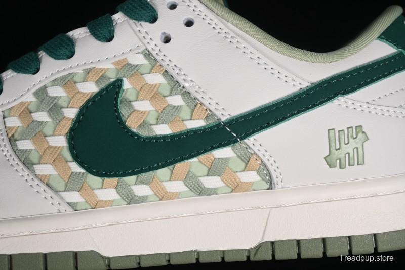 Nike SB Dunk Low UN Collaboration - White Green Swoosh Anniversary Custom Low-Top Casual Skate Shoes - DQ1098-359