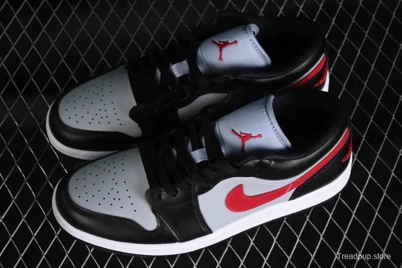 Nike Air Jordan 1 Low AJ1 Black Grey Red Hook Low-Top Culture Basketball Shoes - DC0774-062
