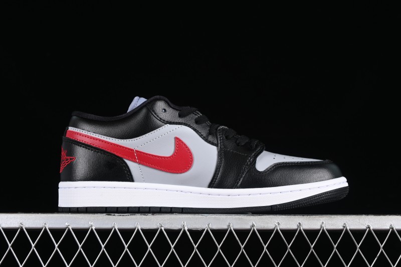 Nike Air Jordan 1 Low AJ1 Black Grey Red Hook Low-Top Culture Basketball Shoes - DC0774-062