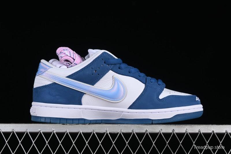 Nike Born x Raised x Nike SB Dunk Low Premium Skate Shoes with Special Foam Swoosh and Snowflake Perforations - FN7819-400