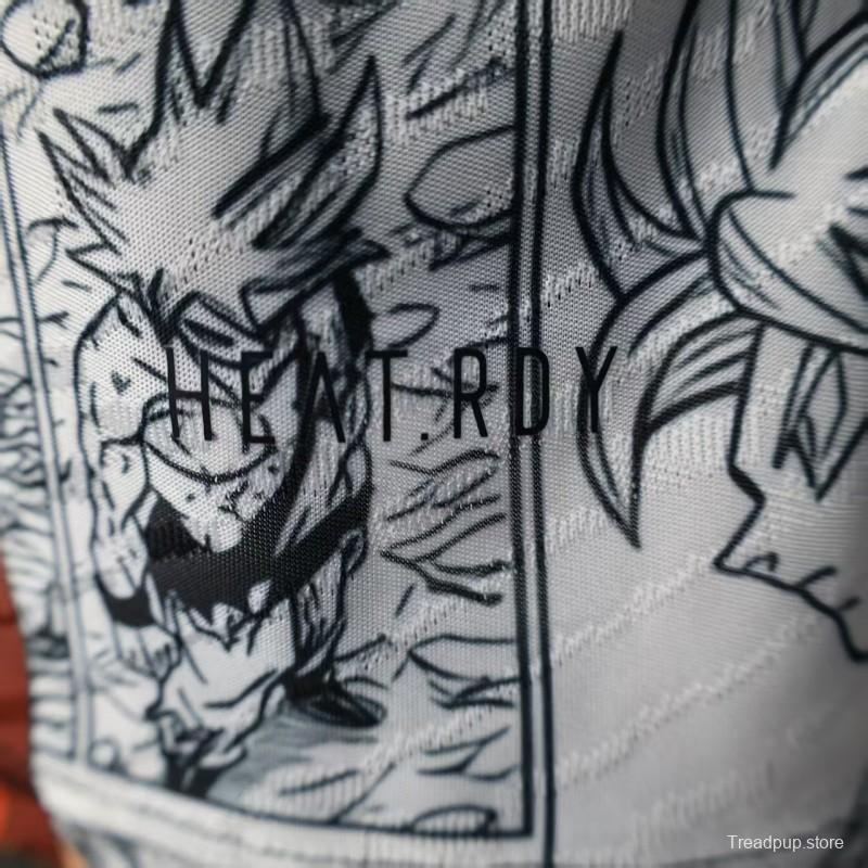 Player Version 2025 Japan White with Dragon Ball Goku Graphic Jersey