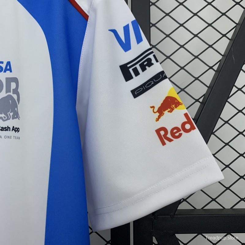2025 F1 Formula RedBULL White/Blue T-Shirt
