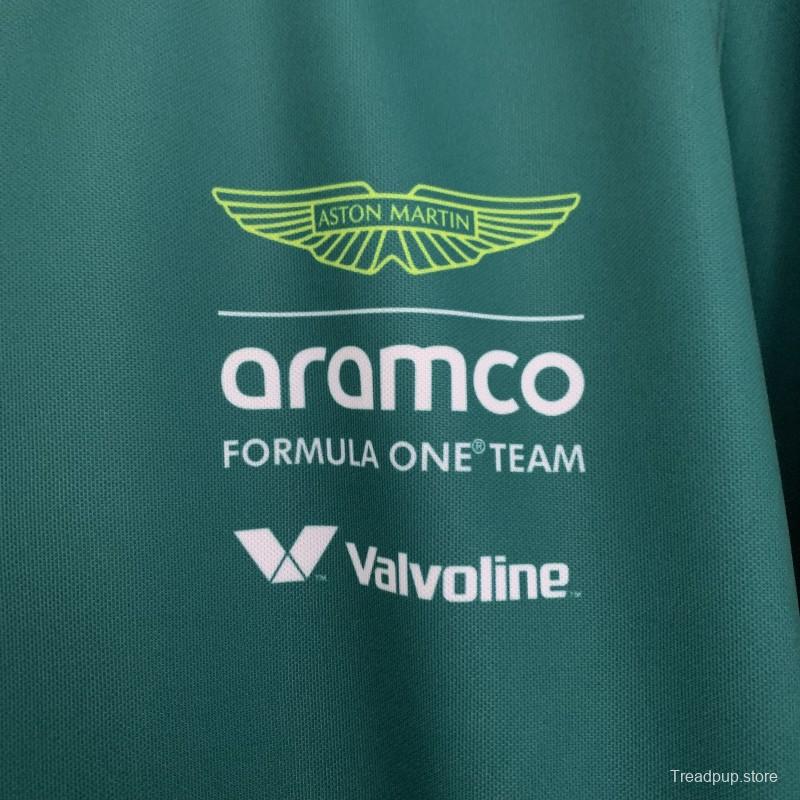 2025 F1 Formula Aston Martin Green ARAMCO #14 T-Shirt
