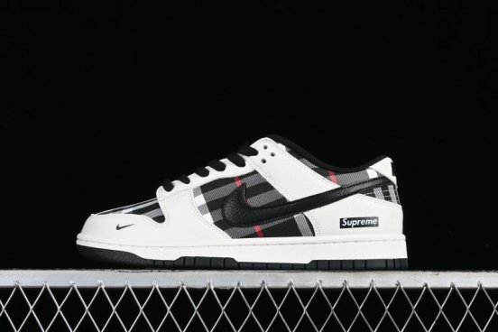 Nike SB Dunk Low Supreme Plaid Colorway Low-Top Casual Skateboarding Shoes - SP1098-071