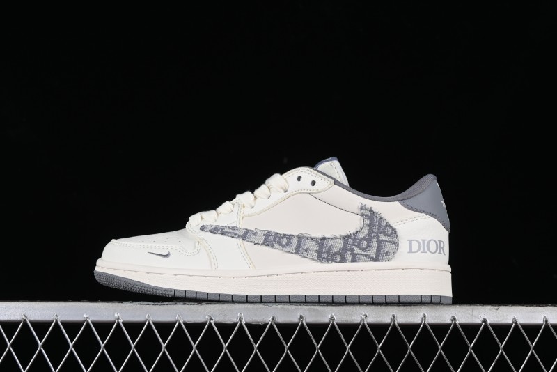 Nike Travis Scott x Fragment Design x Air Jordan 1 Low OG SP AJ1 Retro Sneakers - DM6688-603