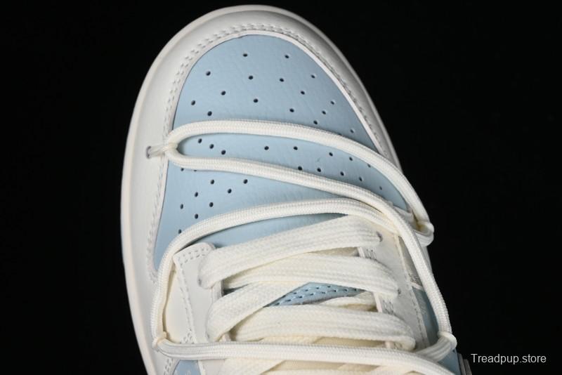 Nike SB Dunk Low Supreme Collaboration - Ice Blue Engraving Anniversary Customized Low-Top Casual Skate Shoes - JJ5688-107