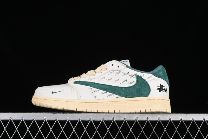 Nike Travis Scott x Fragment Design x Air Jordan 1 Low OG SP AJ1 Retro Sneakers with Unique Collaboration Details - YQ2088-669