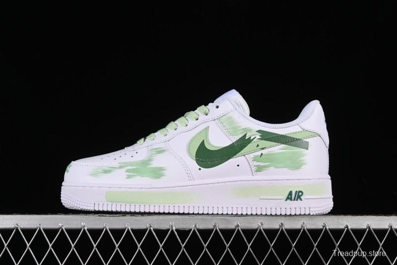 Nike Air Force 1 '07 Low Custom Hand-Painted Anime Theme with Swoosh Shadow and Strap - CW2288-111