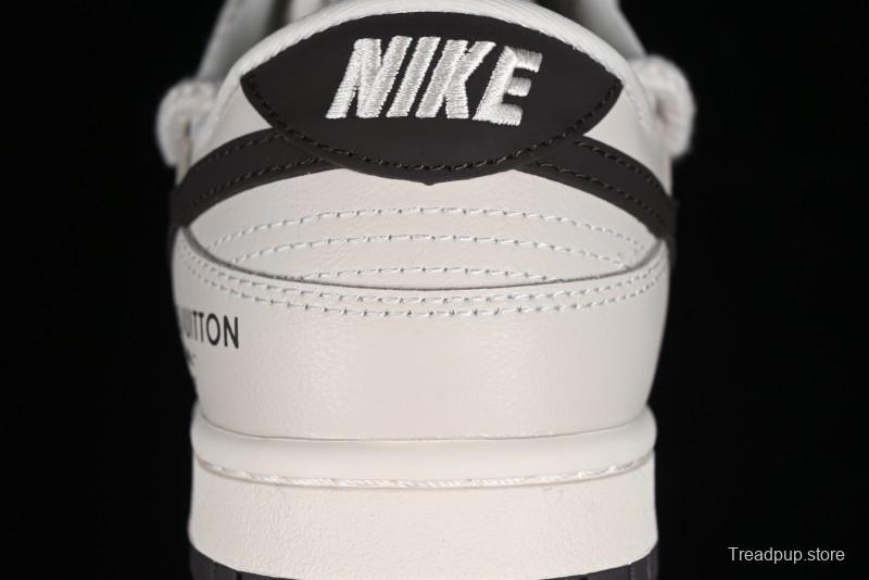Nike SB Dunk Low LV Collaboration - Coffee Pig Anniversary High-End Custom Low-Top Casual Skate Shoes - XX2025-328