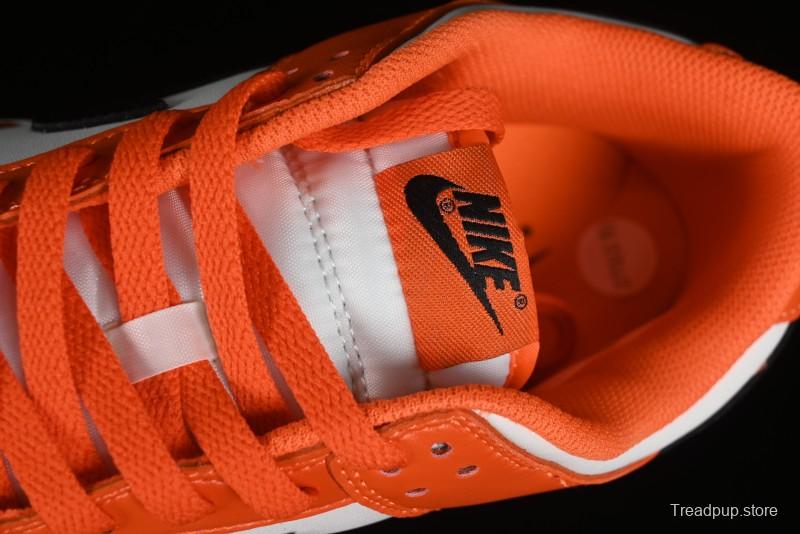 Nike SB Dunk Low Casual Skate Shoes in White, Orange, and Black - DH9765-003