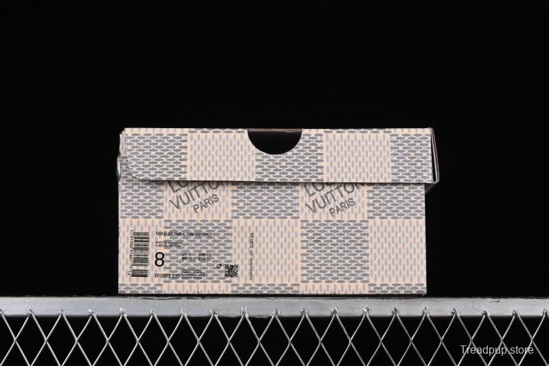 Nike SB Dunk Low LV Collaboration - Dark Blue Denim Anniversary High-End Custom Low-Top Casual Skate Shoes - XP3802-335