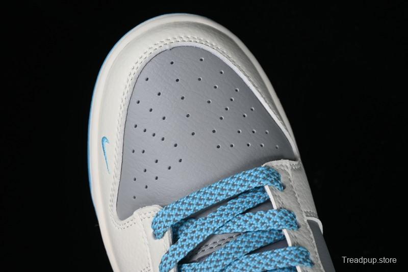 Nike SB Dunk Low BAPE Collaboration - Beige Grey Indigo Anniversary Premium Custom Low-Top Casual Skate Shoes - BB8969-002