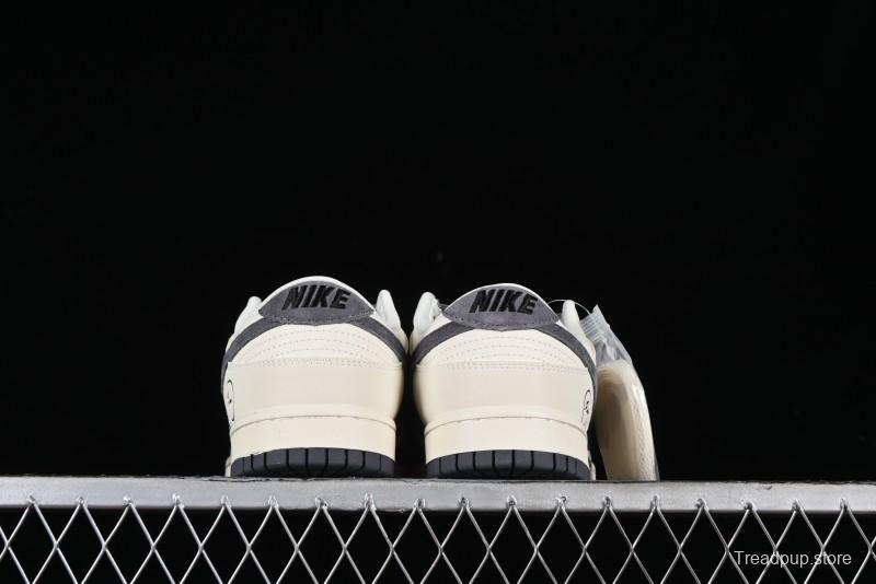 Nike SB Dunk Low Lightning Collaboration - Off White Navy Blue Small Blue Swoosh Anniversary High-End Custom Low-Top Casual Sneakers - XD1688-032