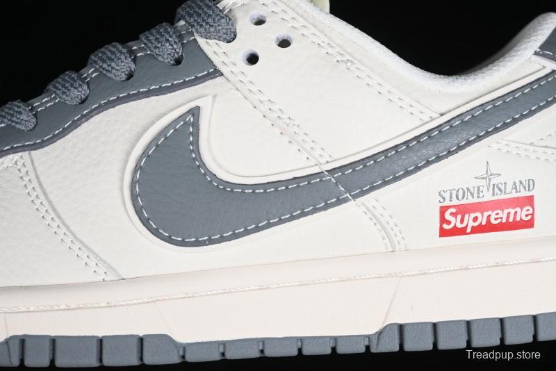 Nike SB Dunk Low Supreme Stone Island Collaboration - Beige Grey Starry Sky Anniversary High-End Custom Low-Top Casual Skate Shoes - BB9866-002