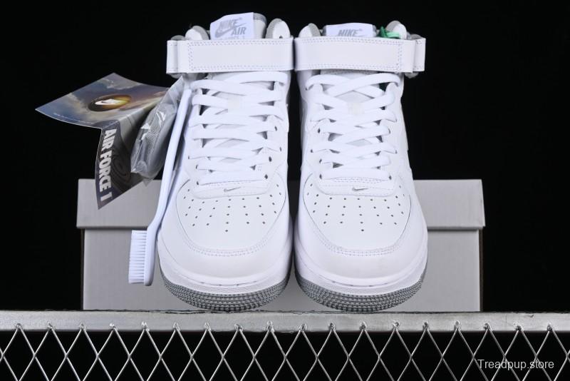 Nike Air Force 1 '07 Mid Casual Sneakers in White-Grey - DV0806-100