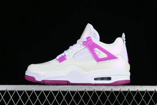 Nike Air Jordan 4 Retro Sneakers with Hyper Violet Accents - FQ1314-151