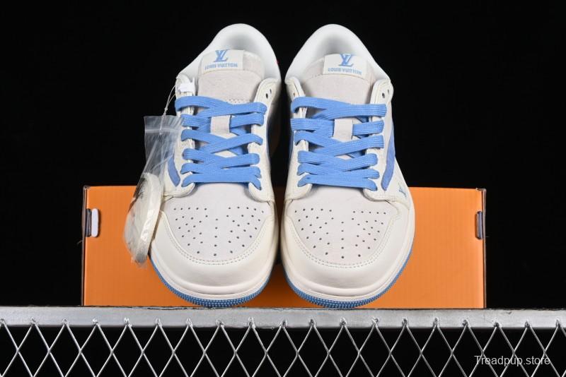 Nike Travis Scott x Fragment Design x Air Jordan 1 Low OG SP AJ1 LV Collaboration Casual Sneakers - XY2688-101