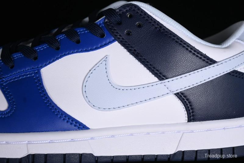 Nike SB Dunk Low Casual Skate Shoes in Black, White, and Blue - FQ8826-100