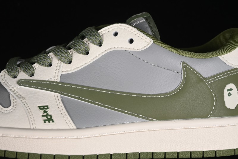 Nike Travis Scott x Fragment Design x Air Jordan 1 Low OG SP AJ1 Bape Collaboration - BB6511-621