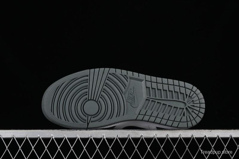 Nike Air Jordan 1 Low AJ1 Black Grey Low-Top Lifestyle Basketball Shoes - 553560-152