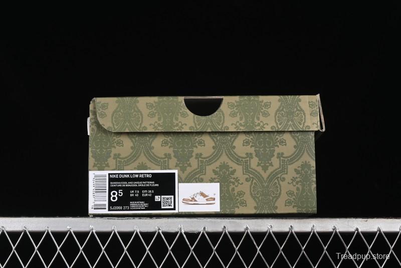 Nike SB Dunk Low Gucci Collaboration - Yellow Denim with Subtle Pattern and White Swoosh Anniversary High-End Custom Low-Top Casual Sneakers - SJ2068-273