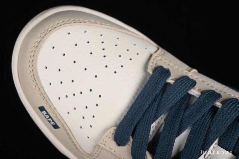 Nike SB Dunk Low Bape Collaboration - Beige Blue Anniversary Custom Low-Top Casual Sneakers CF3688-011