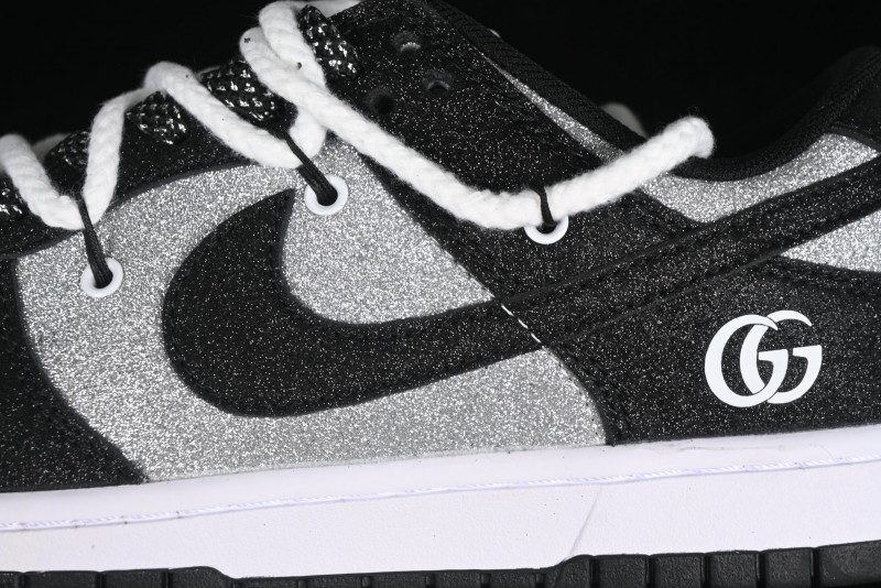 Nike SB Dunk Low Gucci Collaboration - Black Star Hook Anniversary High-End Custom Low-Top Casual Skate Shoes - SJ2068-268