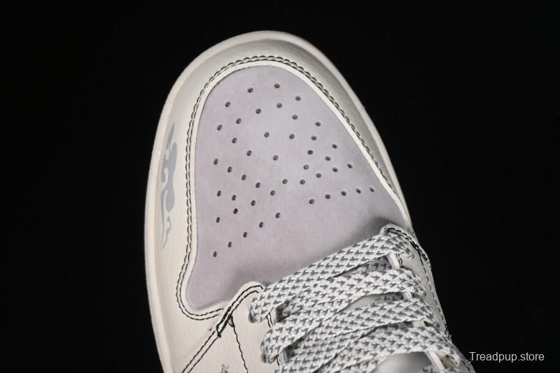 Nike Air Jordan 1 Low Retro Basketball Shoes Custom Black Myth Wukong Design - SJ9950-042