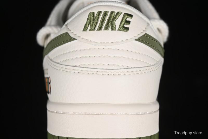 Nike SB Dunk Low Gucci Collaboration - Beige Green Floral Anniversary High-End Custom Low-Top Casual Skate Shoes - XX2025-918