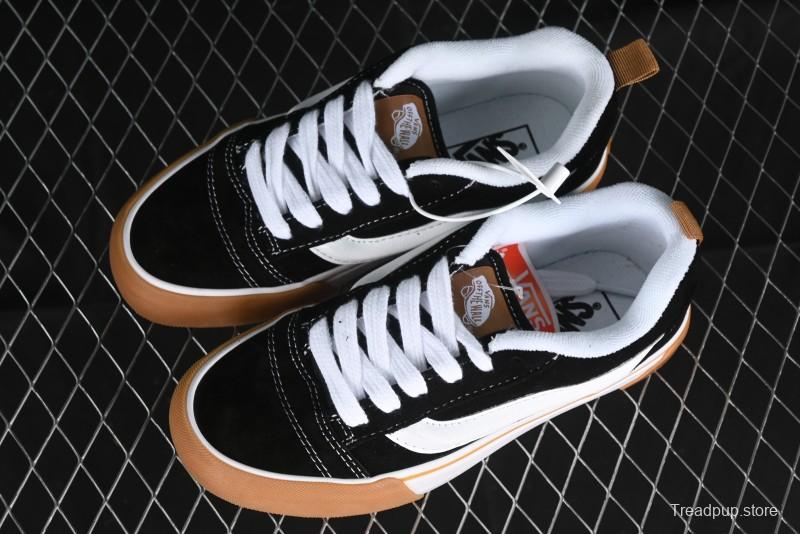 Vans Knu Skool Low Top Retro Casual Vulcanized Skate Shoes with Chunky Tongue - VN0009QCCJI
