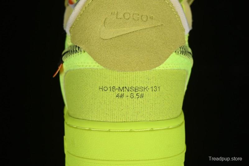 Nike Off White x Air Force 1 Low OW Transparent Yellow Sneakers - AO4606-700