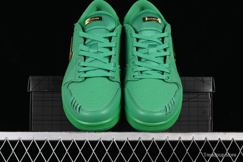 Nike Air Jordan 1 Low "Method of Make" Casual Sneakers in Green and Gold - FN5032-300