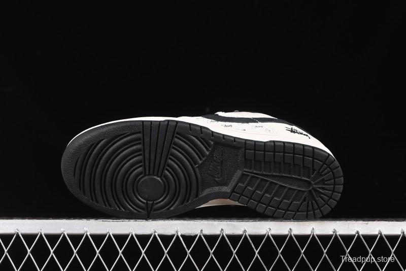Nike SB Dunk Low Stussy Collaboration - Anniversary High-End Custom Low-Top Casual Sneakers - XY1688-016