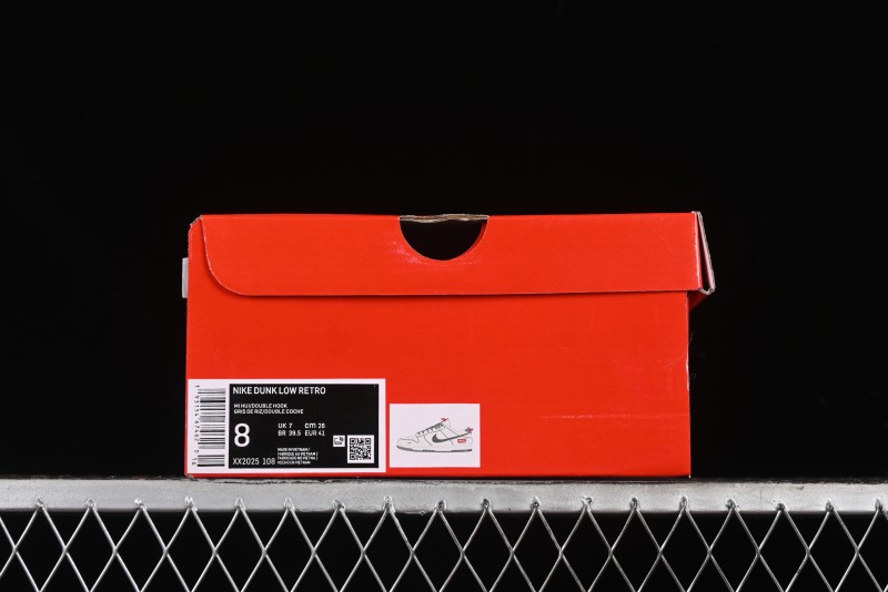 Nike SB Dunk Low Supreme Collaboration - Beige Canvas Swoosh Anniversary High-End Custom Low-Top Casual Sneakers - XX2025-108
