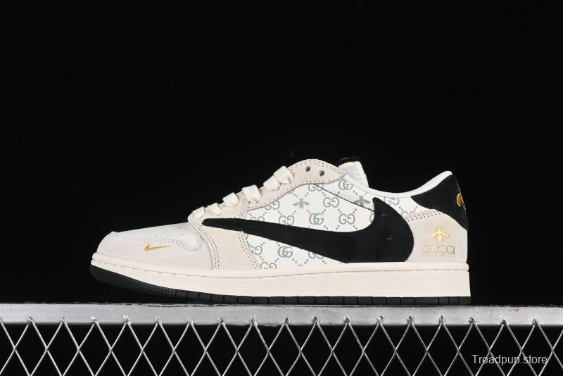 Nike Travis Scott x Fragment Design x Air Jordan 1 Low OG SP AJ1 Retro Sneakers - SJ2068-106