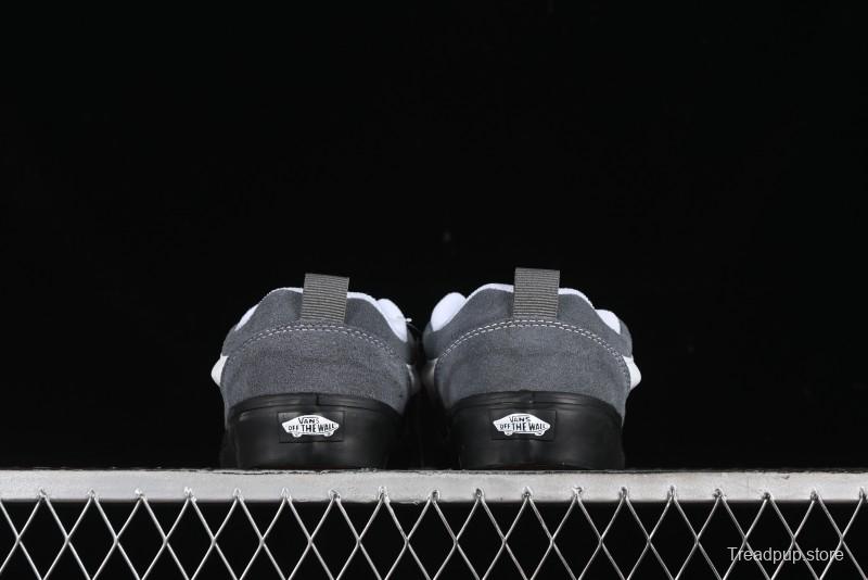 Vans Knu Skool Dark Grey Black Sole Versatile Casual Slip-Resistant Cushioned Platform Sneakers - VN000D22PWT