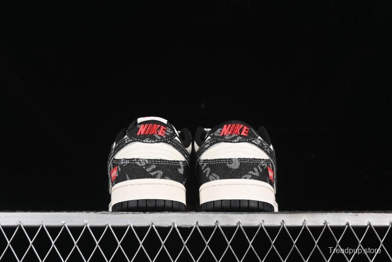 Nike SB Dunk Low Levi's Collaboration - Black Printed Denim Anniversary Customized Low-Top Casual Sneakers - XX2025-109