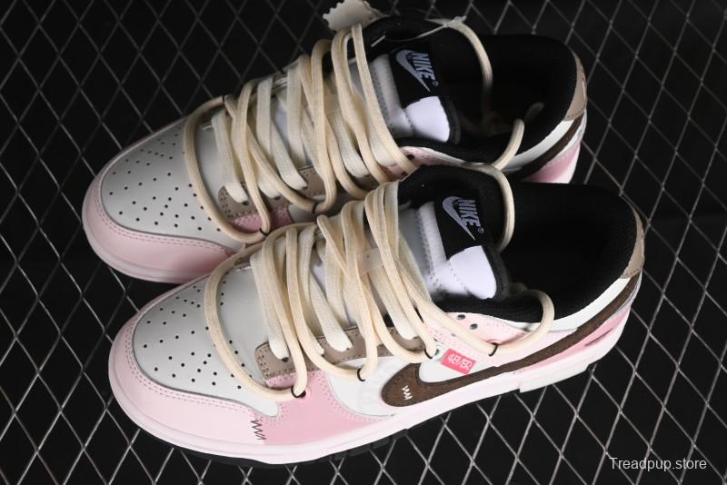 Nike Dunk Low Panda Prank Special Edition Heartbeat Mail Casual Sneakers - CW1590-100