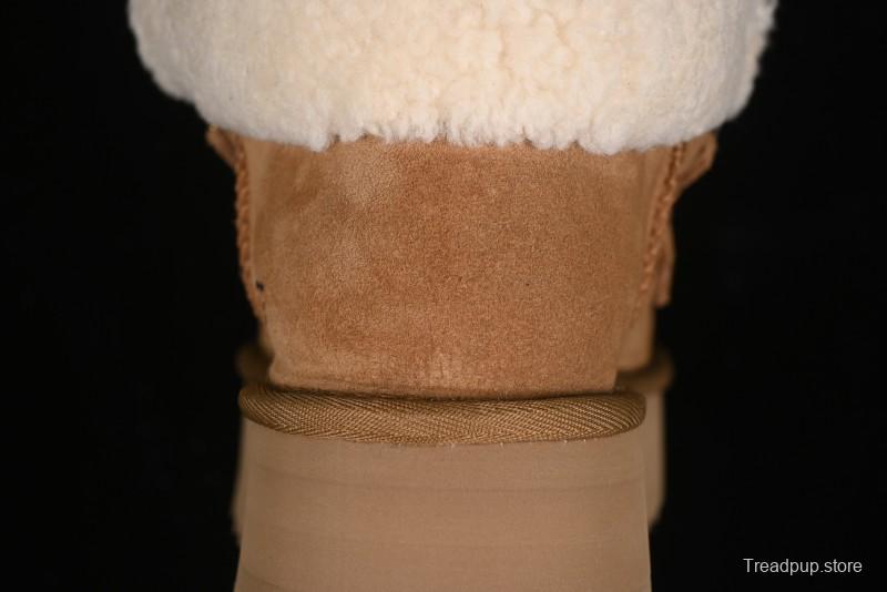 UGG Classic Mini II Fur Lace-Up Platform Short Boots with Treadlite Outsole - 1143954