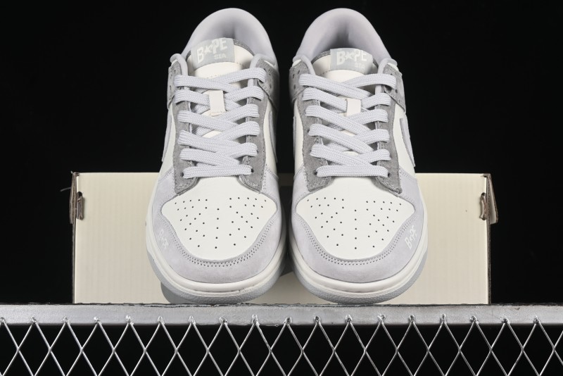 Nike SB Dunk Low BAPE Collaboration - Grey Pig 8th Anniversary Custom Low-Top Casual Skate Shoes - CH6336-226